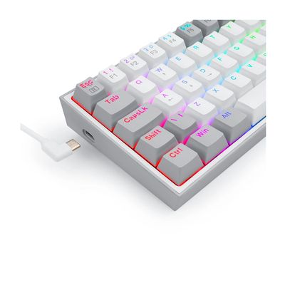 Imagen 2 del producto Teclado Gamer Redragon K617 Fizz RGB White/Grey