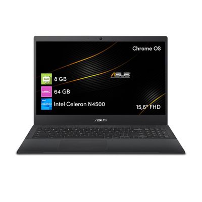 Notebook Chromebook Asus Celeron 8GB 64GB 15.6' FHD Chrome Os