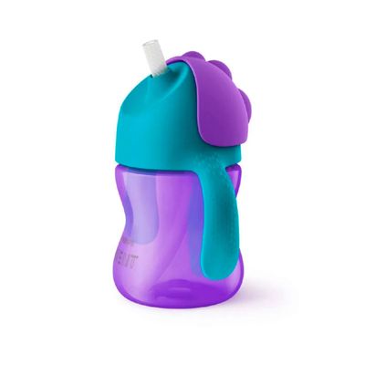 Vaso Con Bombilla Avent 9m+ Morado 200ml