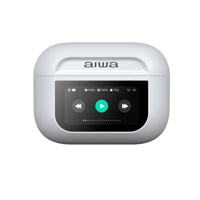 Imagen 2 del producto Audífonos Inalámbricos Aiwa In Ear Pantalla Táctil Aw-Twsgpro Blanco