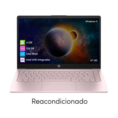 Imagen 2 del producto Notebook HP Intel N150 4GB 128GB 14' HD Win11 Rosa