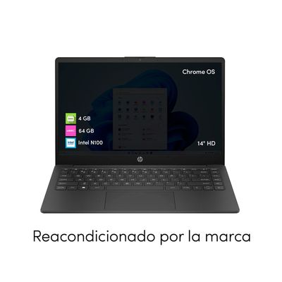 Imagen 2 del producto Notebook Chromebook HP Intel N100 4GB 64GB 14' HD Chrome Os Gris