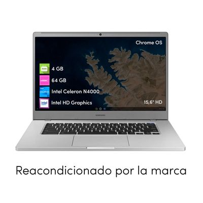 Imagen 2 del producto Notebook Chromebook Samsung Celeron 4GB 64GB 15.6' Chrome OS