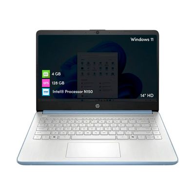 Notebook Hp Intel N150 4Gb 128Gb Ufs 14"" Hd W11 Sky Blue