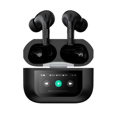 Audífonos Inalámbricos Aiwa In Ear Pantalla Táctil Aw-Twsgpro Negro
