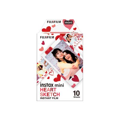 Película Instantánea Instax Mini 10 PK Heart Sketch