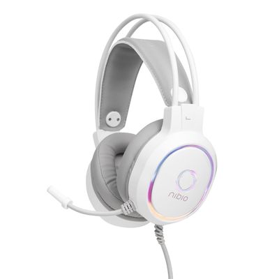 Audífono Gamer Nibio Zigma PC PS XBOX Blanco RGB