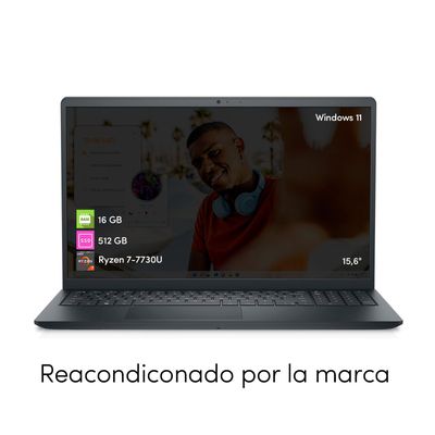 Imagen 2 del producto Notebook Dell Inspiron Ryzen 7 16GB 512GB SSD 15.6' FHD Táctil Win11