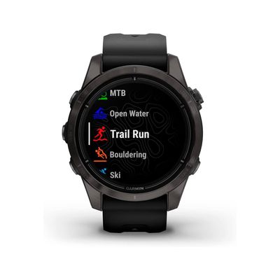Imagen 2 del producto Reloj Garmin Epix Pro Gen 2 Sapphire 42mm Carbon Grey DLC Titanio Negro
