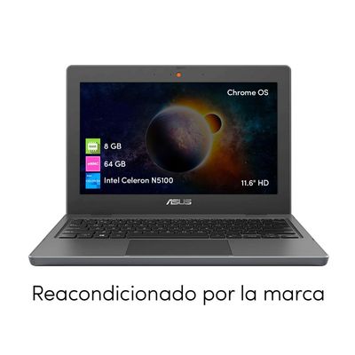 Imagen 2 del producto Notebook Chromebook Asus Celeron 8GB 64GB 11.6' HD Chrome OS