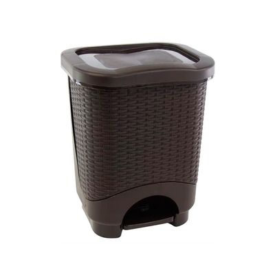 Imagen 2 del producto Tacho de Basura Dual Ratan 24LT Café