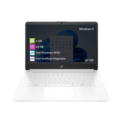 Notebook Hp Intel N150 4Gb 64Gb 14 Hd Win11
