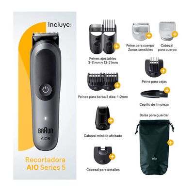 Imagen 2 del producto Afeitadora Braun AIO5 Series 5 Kit 11 en 1