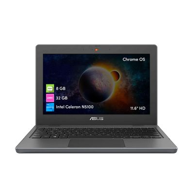 Notebook Chromebook Asus Celeron 8GB 32GB 11.6' HD Táctil Chrome OS
