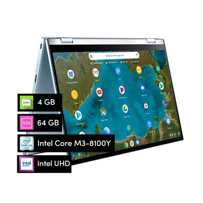 Notebook Chromebook Asus 2 En 1 Intel M3 4Gb 64Gb 14' Táctil