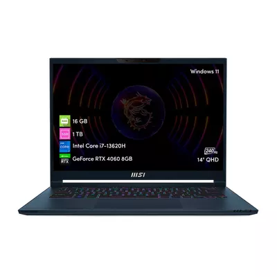 Notebook Gamer Msi Stealth Studio Intel i7 16GB 1TB SSD RTX4060 14' QHD Win11
