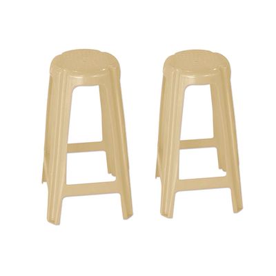 Pack 2 Banco Piso Bar Alto 70cm Cervecero Beige