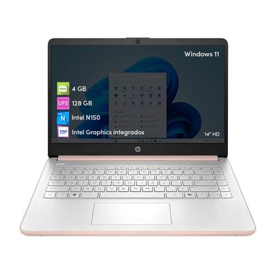 Notebook HP Intel N150 4GB 128GB 14' HD Rose Gold Win11