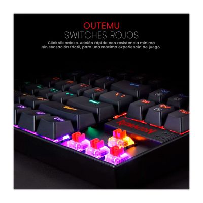 Imagen 2 del producto Teclado Gamer Redragon Kumara K552 RGB Red Switch Esp