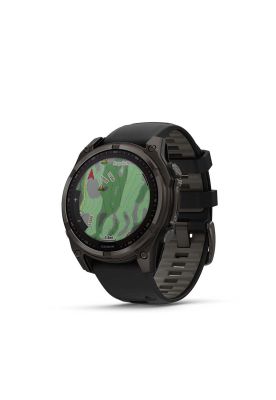 Imagen 2 del producto fenix 8 – 47mm Solar, Sapphire Titanio con correa de silicona negra