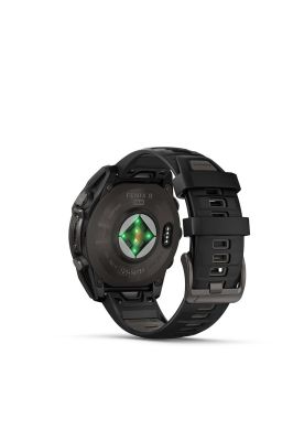 Imagen 2 del producto fenix 8 – 47mm Solar, Sapphire Titanio con correa de silicona negra