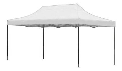 Toldo Plegable Jardimex 3x4.5 Carpa Antilluvia Protección UV Blanc