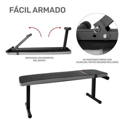 Imagen 2 del producto Banco Plano Plegable Para Pesas Y Ejercicio  Centurfit