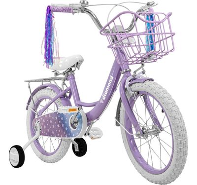 Bicicleta Infantil Morada Ni a Rodada 16 Con Canasta Color Morado Tama o Del Cuadro S