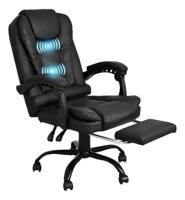 Silla de Escritorio de Oficina Ejecutiva  Giratoria Doble Masaje  o Vinipiel
