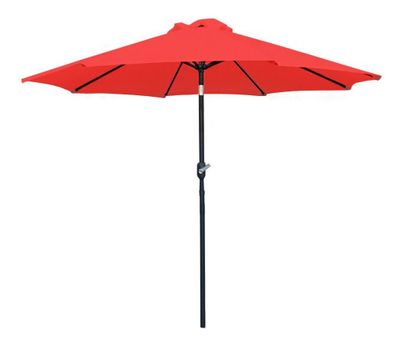 Imagen 2 del producto Quitasol 2,7 mt Rojo Ajustable Plegable Redondo 