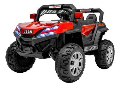 AUTO A BATERIA Buggy Electrico Luces Musica Usb Control ROJIZO