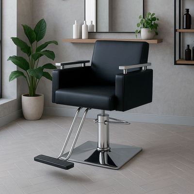 Imagen 2 del producto Silla Sillon Barberia Estetica Hidraulico De Respaldo Fijo