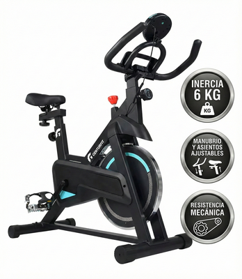 Imagen 2 del producto Bicicleta Spinning Pro 6kg Estatica Fija Resistencia Ajustable Centurfit