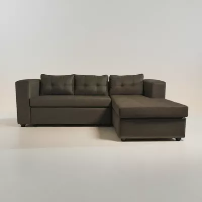 Sofá Seccional 4 Cuerpos Derecho - Café Repelente a Líquidos 220x170