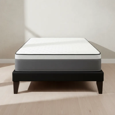 Imagen 2 del producto CAMA EUROPEA SUPER KING BASE DIVIDIDA NEGRA + COLCHON 200X200X29