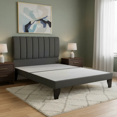 Imagen 2 del producto Cama 2 Plazas Franjas Incluye Base y Respaldo Marengo Flobal