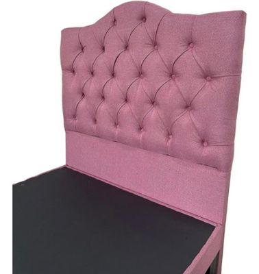 Imagen 2 del producto Cama 1 Plaza Ovalada Incluye Base y Respaldo Rosa Lino Flobal