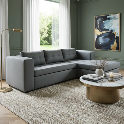 Imagen 1 del producto Sofá Seccional 4 Cuerpos Derecho - Marengo Repelente a Líquidos