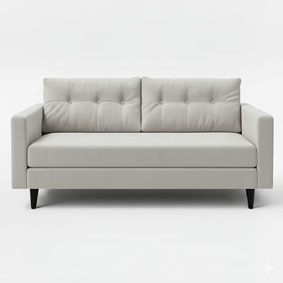 Sofá París 3 Cuerpos Tela Gris Perla Repelente a Liquidos Flobal