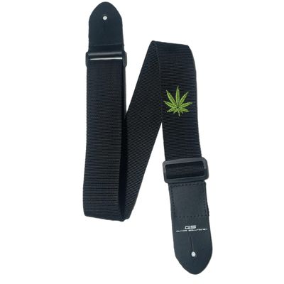 Correa Para Guitarra C/Punteras De Cuero GS01-WEED Guitar Solutions