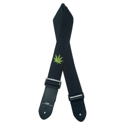Imagen 2 del producto Correa Para Guitarra C/Punteras De Cuero GS01-WEED Guitar Solutions