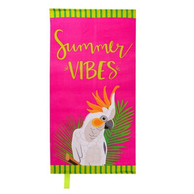 Toalla de playa loro