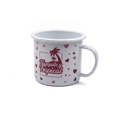Tazon enlozado 500ml tematica Tranquilo Tropical