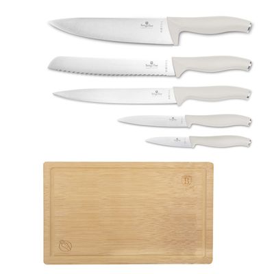 Imagen 2 del producto SET DE CUCHILLOS 6 PZS CON TABLA SAHARA COLLECTION ACERO INOXIDABLE