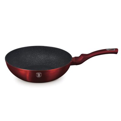 Imagen 2 del producto WOK 28 CM METALLIC LINE BURGUNDY EDITION ANTIADHERENTE  3,2 LTS