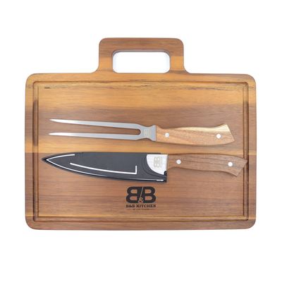 SET PARRILLERO B&B KITCHEN 3 PZS BLACK LINE