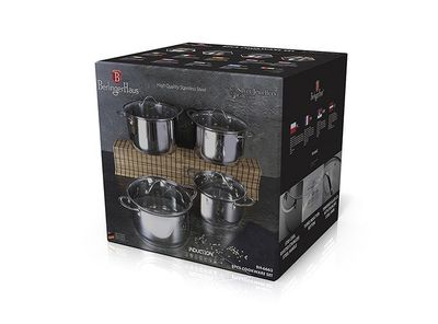BATERIA DE COCINA FULL INDUCCION 8 PCS ACERO INOXIDABLE