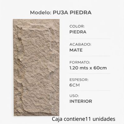 Imagen 2 del producto PANEL PU 120 X 60 CM CEMENT GREY PU 3A
