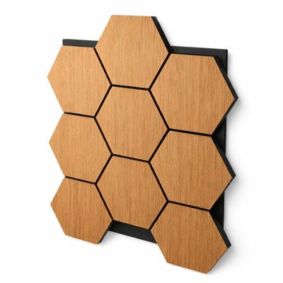 Imagen 2 del producto PANEL AC STICO TIPO COLMENA 5PZS CAF CLARO 81X66