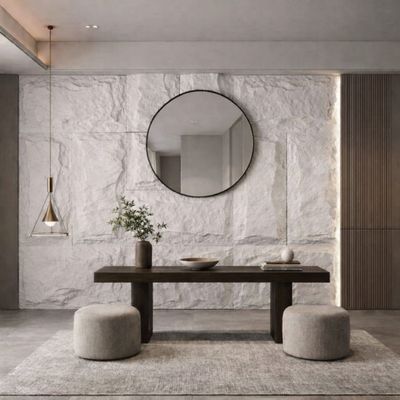 Imagen 2 del producto PANEL PIEDRA PU 11PZS BLANCO PU 01 120x60